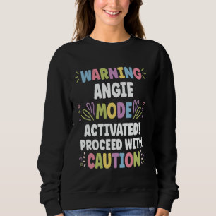 Sweatshirt ANGIE Nom personnalisé Funny mignon Personnalisé A