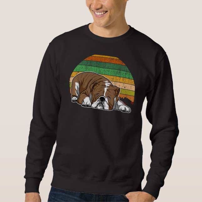 Sweatshirt Anglais Bulldog Chien race 110 (Devant)
