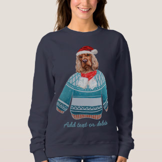 Sweatshirt Anglais Cocker Espagnol Xmas Vilain Chien de Noël