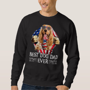 Sweatshirt Anglais Cocker Espaniel Papa Drapeau Américain 4èm