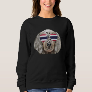 Sweatshirt Anglais Setter Chien Thaïlande Lunettes de soleil