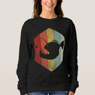 Sweatshirt Angler Fish  Retro Fisherman Vintage Anglerfish