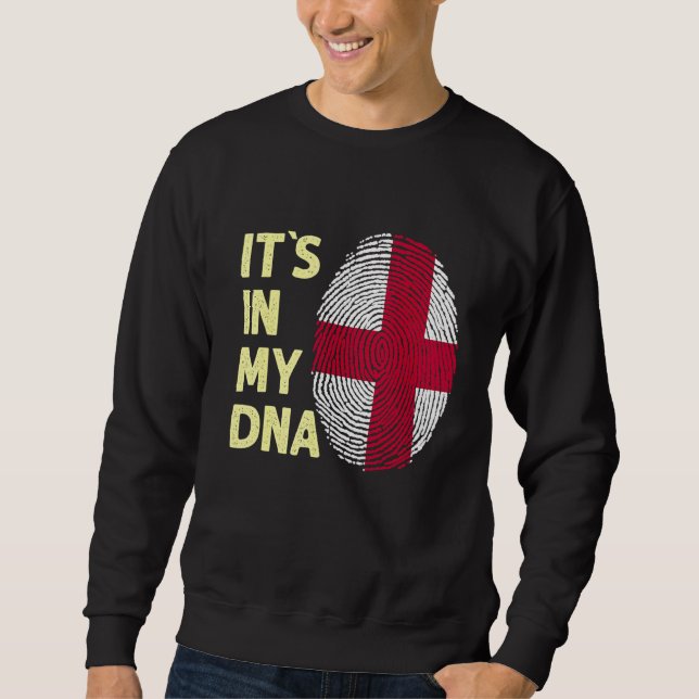 Sweatshirt Angleterre Dans Mon Adn Angleterre Drapeau Équipe  (Devant)