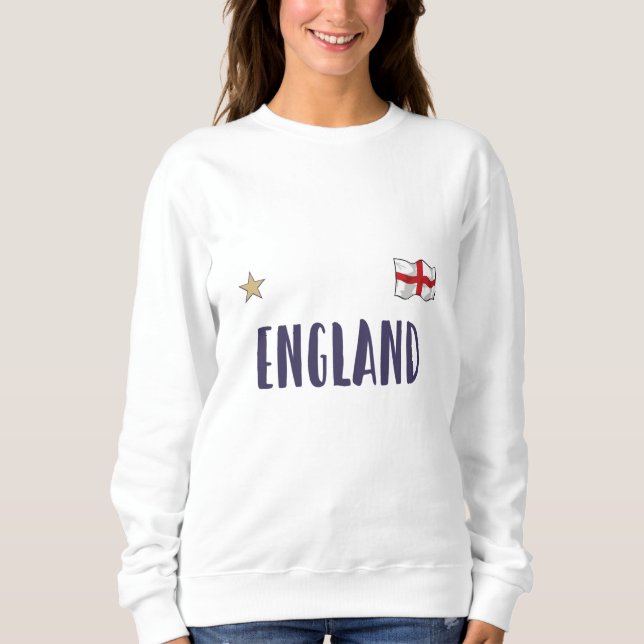 Sweatshirt Angleterre Fan Shirt Anglais Drapeau (Devant)