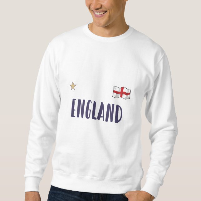 Sweatshirt Angleterre Fan Shirt Anglais Drapeau (Devant)
