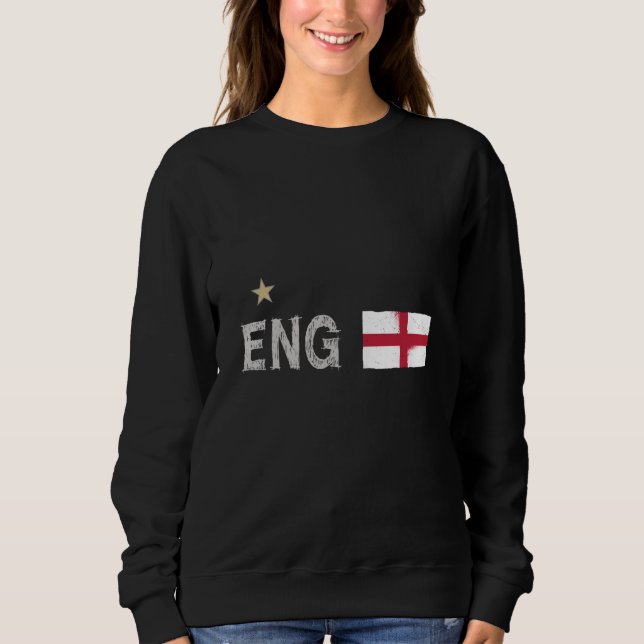 Sweatshirt Angleterre Fan Shirt Anglais Drapeau (Devant)