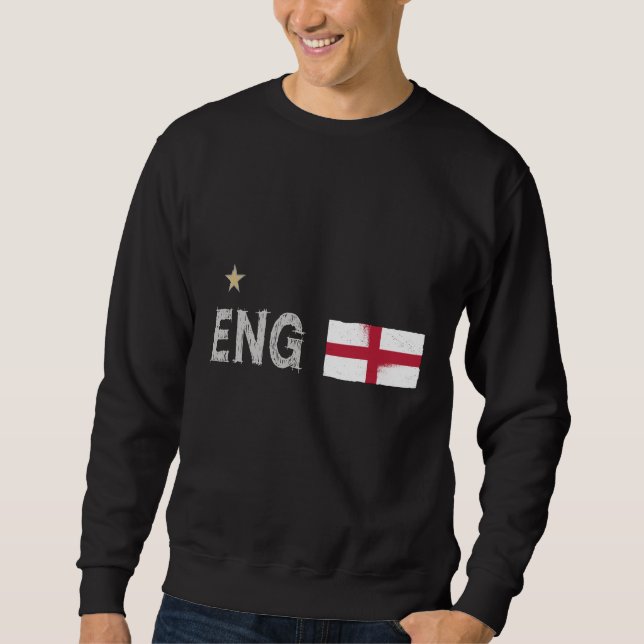Sweatshirt Angleterre Fan Shirt Anglais Drapeau (Devant)