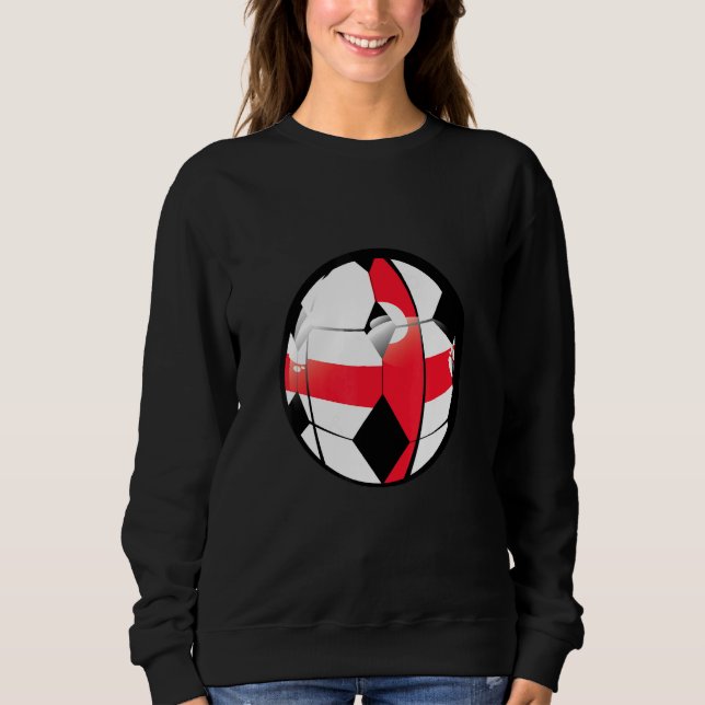 Sweatshirt Angleterre National Drapeau de football Ball Fan J (Devant)