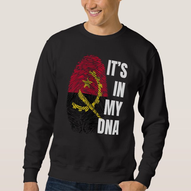 Sweatshirt Angola Drapeau Adn empreintes digitales Mois de l' (Devant)
