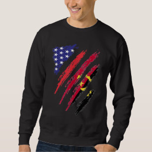 Sweatshirt Angolais Américain Drapeau Cultivé USA Patriot Her