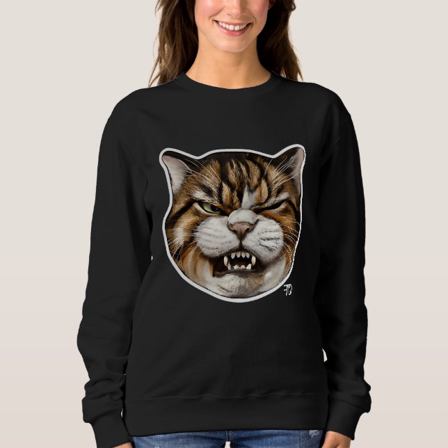 Sweatshirt Angry cute Cat With Bad Mood   1 (Devant)