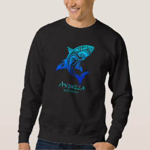 Sweatshirt Anguilla Antilles Vintage Retro Tribal Shark Va