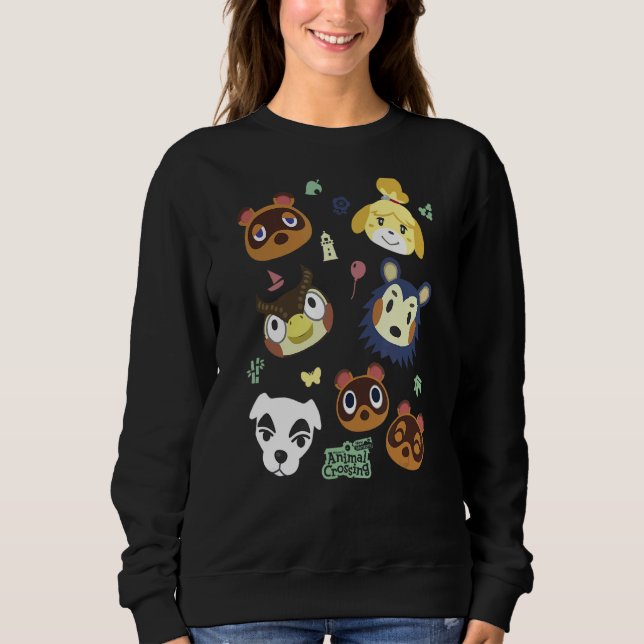 Sweatshirt Animal Crossing Group Big Face Poster (Devant)