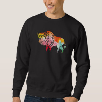 Sweatshirt Animal de la faune du zoo Gardien de zoo Buffle Bi