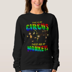 Sweatshirt Animal de zoo C'est mon cirque Voici mes singes