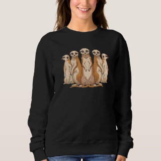Sweatshirt Animal de zoo  Suricates mignons Afrique Safari Su