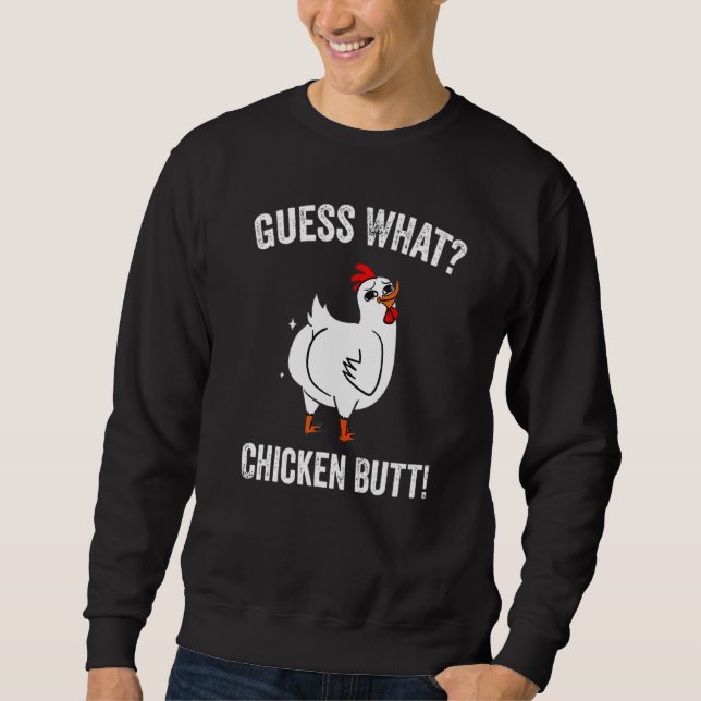 Sweatshirt Animal Devinez Quel Bouton De Poulet Mélange Boeuf (Devant)