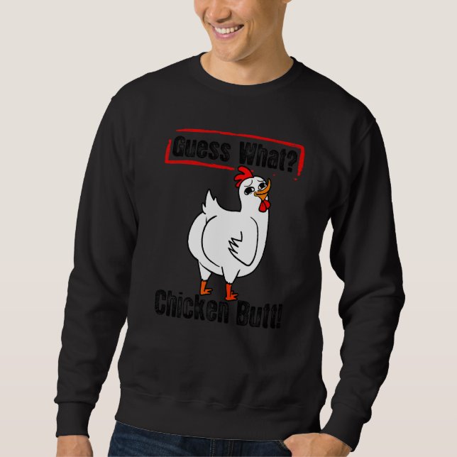 Sweatshirt Animal Devinez Quel Bouton De Poulet Mélange Boeuf (Devant)