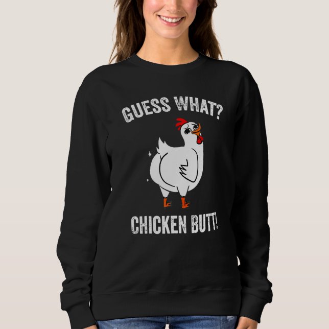 Sweatshirt Animal Devinez Quel Bouton De Poulet Mélange Boeuf (Devant)