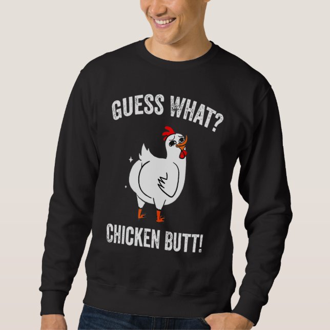 Sweatshirt Animal Devinez Quel Bouton De Poulet Mélange Boeuf (Devant)