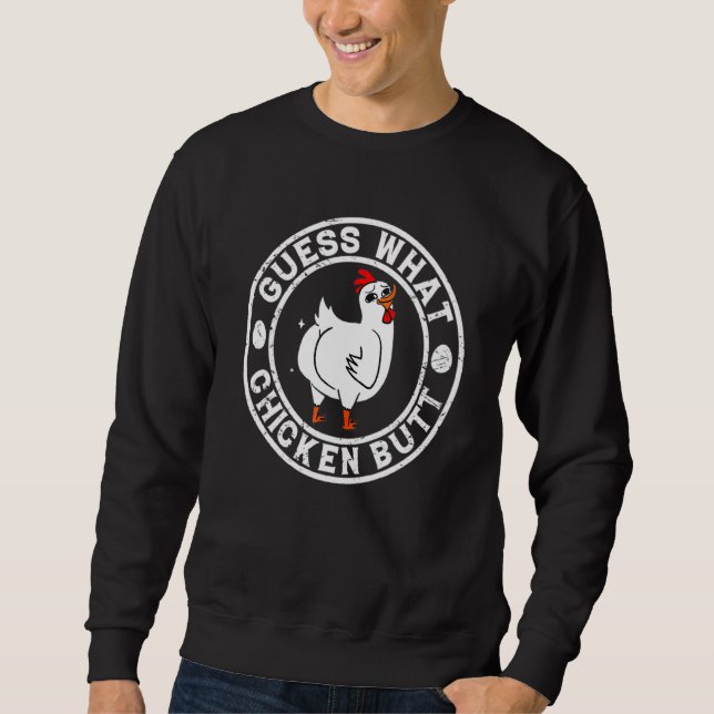 Sweatshirt Animal Devinez Quel Bouton De Poulet Mélange Boeuf (Devant)