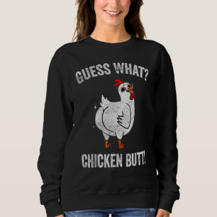 Sweatshirt Animal Devinez Quel Bouton De Poulet Mélange Boeuf