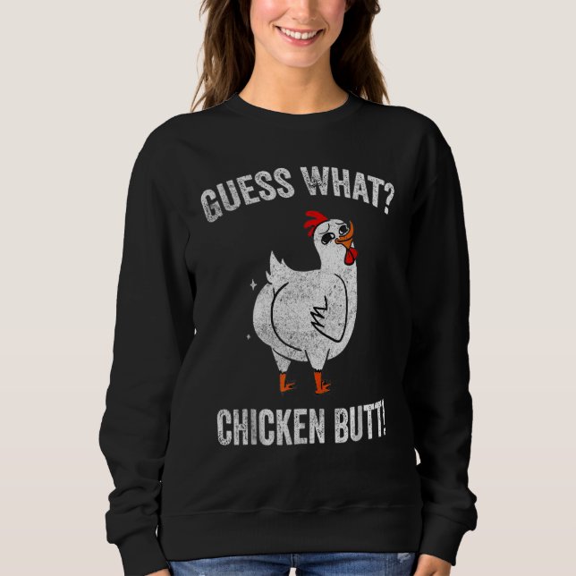 Sweatshirt Animal Devinez Quel Bouton De Poulet Mélange Boeuf (Devant)