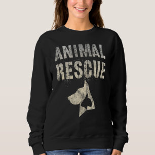 Sweatshirt Animal Rescue Chats Vintages Chiens Adoption Squad