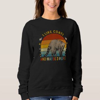 Sweatshirt Animal Sarcastic I Like Coati And Maybe 3 People