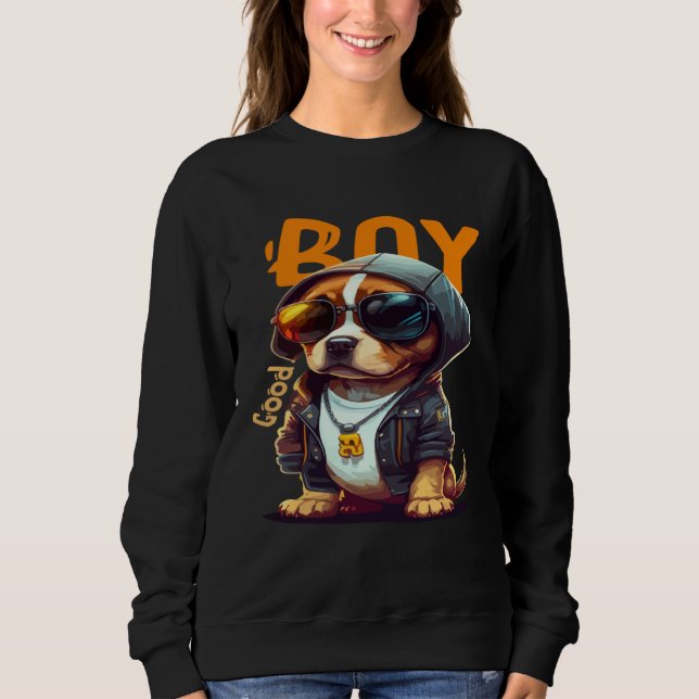 Sweatshirt Animals Dog Cat Owl Fox Cute  5 (Devant)