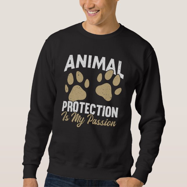 Sweatshirt Animals Over People Animal Activist Rescue Conserv (Devant)