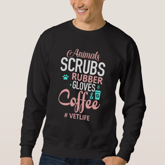 Sweatshirt animals scrubs and rubber gloves   ve tee (Devant)