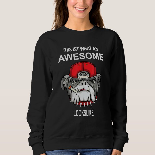 Sweatshirt Animaux de chien drôle (Devant)