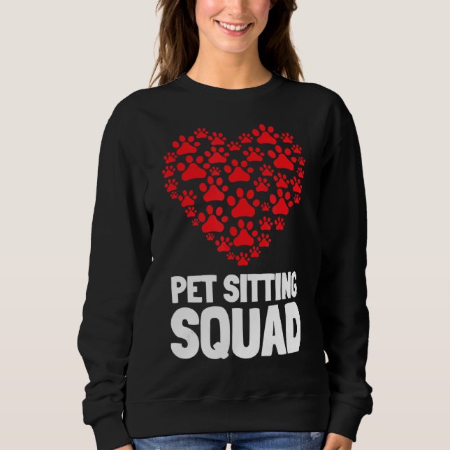 Sweatshirt Animaux De Compagnie Assis Et Animaux De Compagnie (Devant)