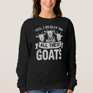 Sweatshirt Animaux de ferme Chèvre d'élevage Chèvre 1