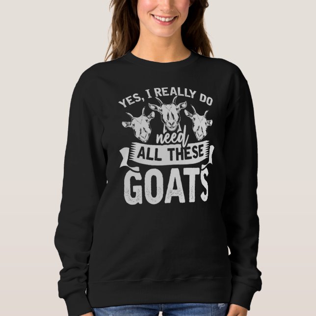 Sweatshirt Animaux de ferme Chèvre d'élevage Chèvre 1 (Devant)
