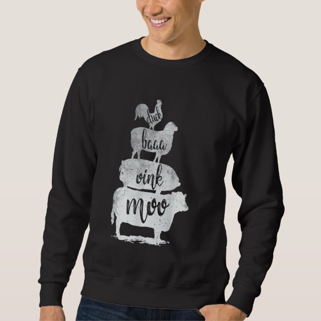 Sweatshirt Animaux de ferme Pyramide Vintage fermière Country (Devant)