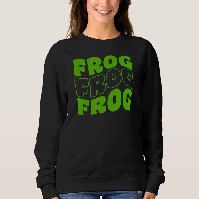 Sweatshirt Animaux de grenouille Super rétro 1 (Devant)