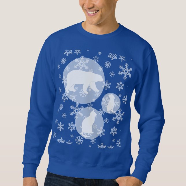 Sweatshirt Animaux de neige (Devant)