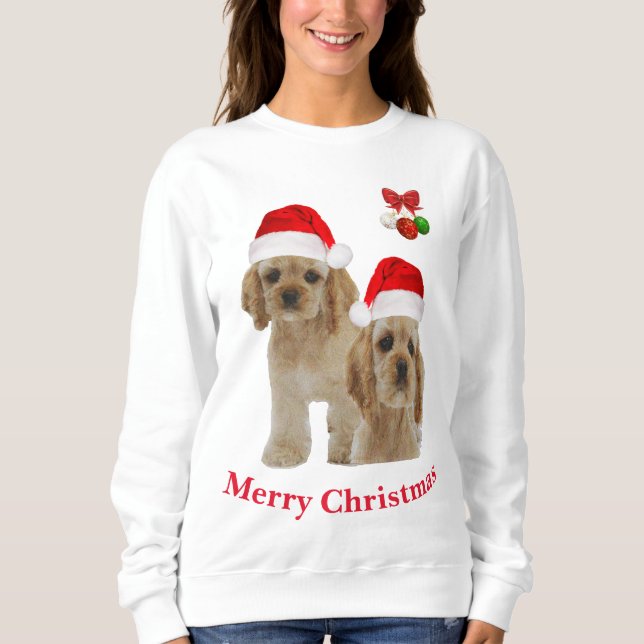 Sweatshirt animaux de Noël (Devant)