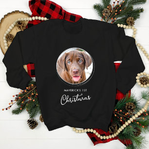 Sweatshirt Animaux de Noël Personnalisé Chien Photo Vacances