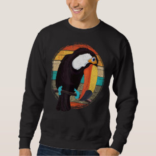 Sweatshirt Animaux tropicaux Forêt tropicale Oiseau Retro Tou
