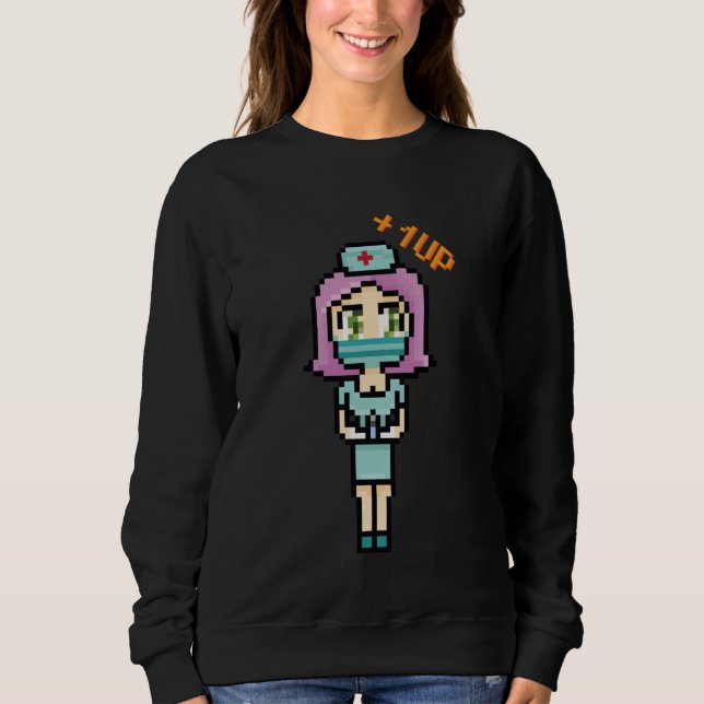 Sweatshirt Anime Kawaii - Pixelize Nurse - Japanese Aesthetic (Devant)