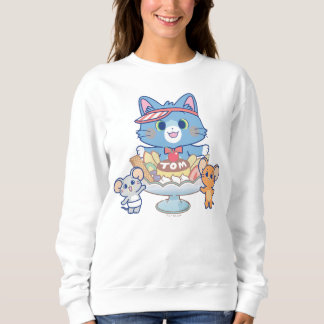 Sweatshirt Anime Tom, Jerry et Tuffy Dessert Parlor
