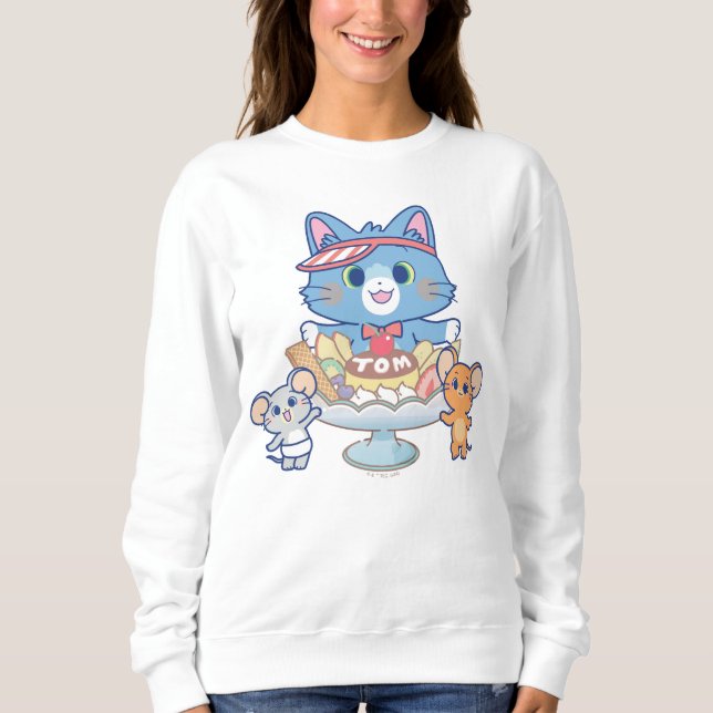 Sweatshirt Anime Tom, Jerry et Tuffy Dessert Parlor (Devant)