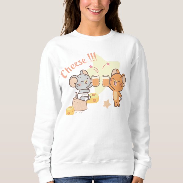 Sweatshirt Anime Tuffy et Jerry Cheese au fromage (Devant)