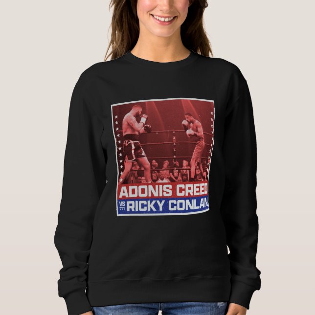 Sweatshirt anneau de boxe Creed contre Conlan rouge (Devant)