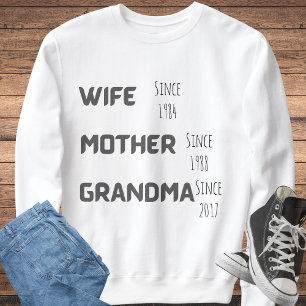 Sweatshirt "Année de personnaliser de la mère mère de la femm