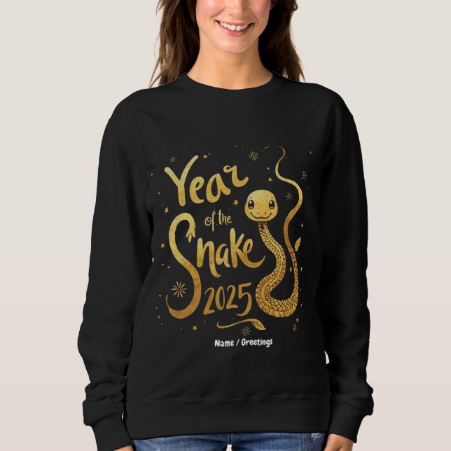 Sweatshirt Année du serpent chinois 2025 Zodiac (Devant)