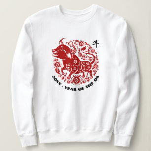 Sweatshirt Année personnalisée Année chinoise du boeuf